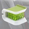 Car Seat Belt Cleaning Brush Double Sided U Type Foldable Safe Belt Washing Tool
