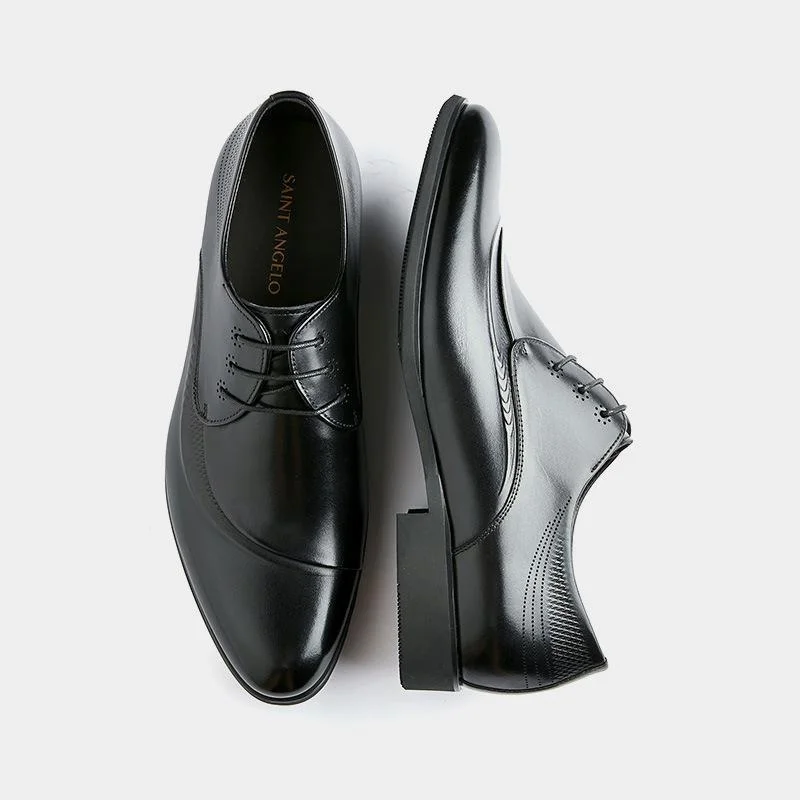 Leather Shoes Business Dress Breathable Pointed Oxford Shoes Men's Shoes