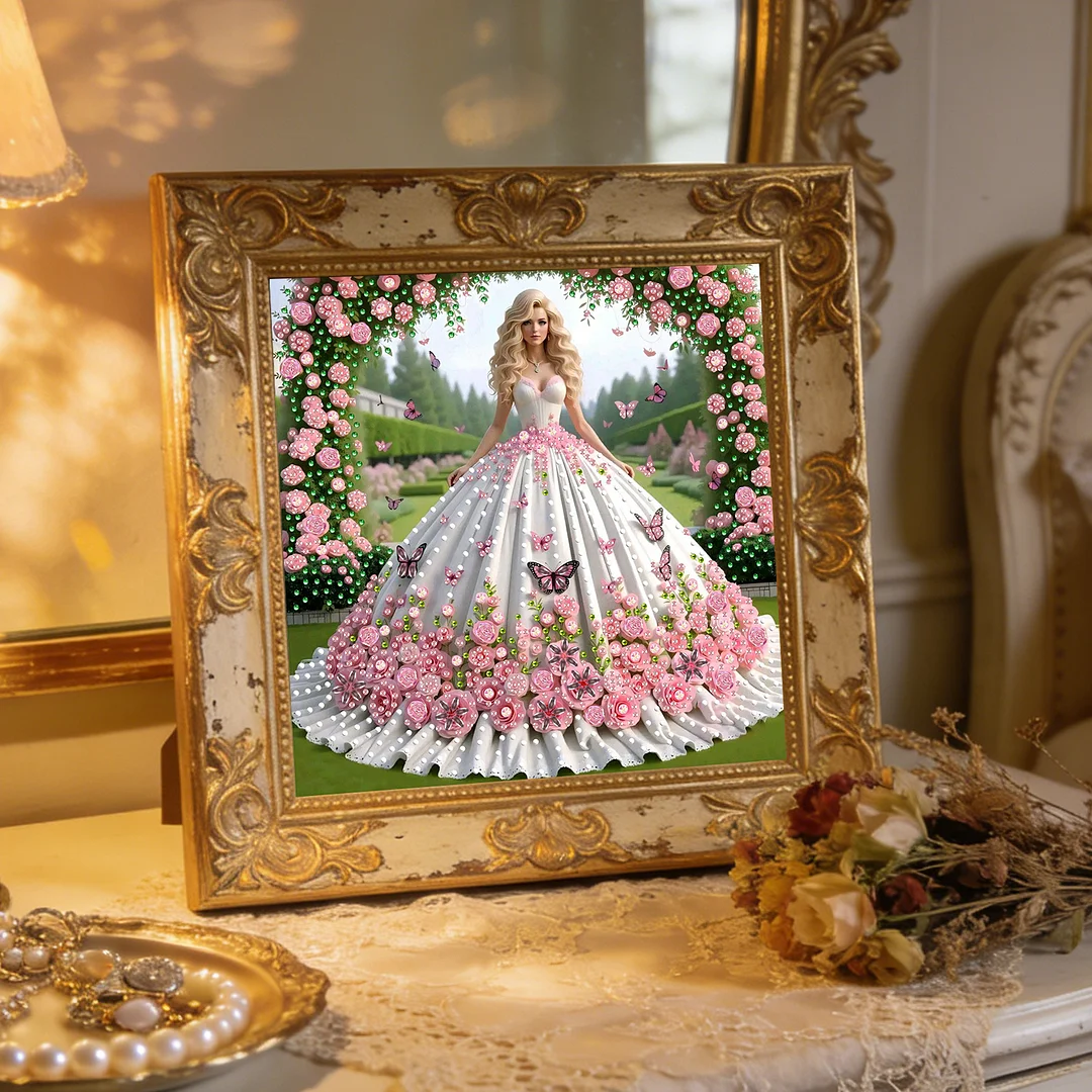Diamond Painting - Partial Special Shaped Drill - Floral Bride(Canvas|30x30cm)