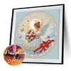 Fille ange-spécial forme diamant peinture-30 * 30cm