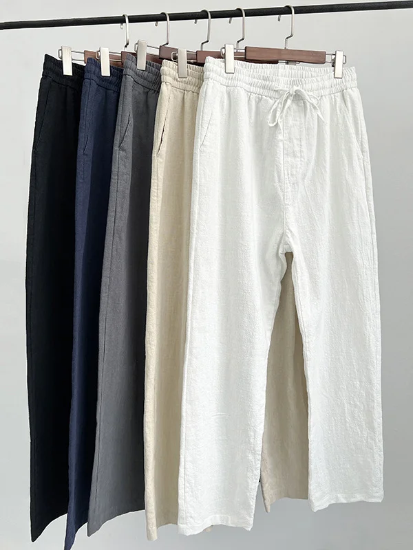 Men's Chunky Cable Knit Pants | Drawstring Slim Fit Joggers | Elastic Ribbed Ankle Trousers