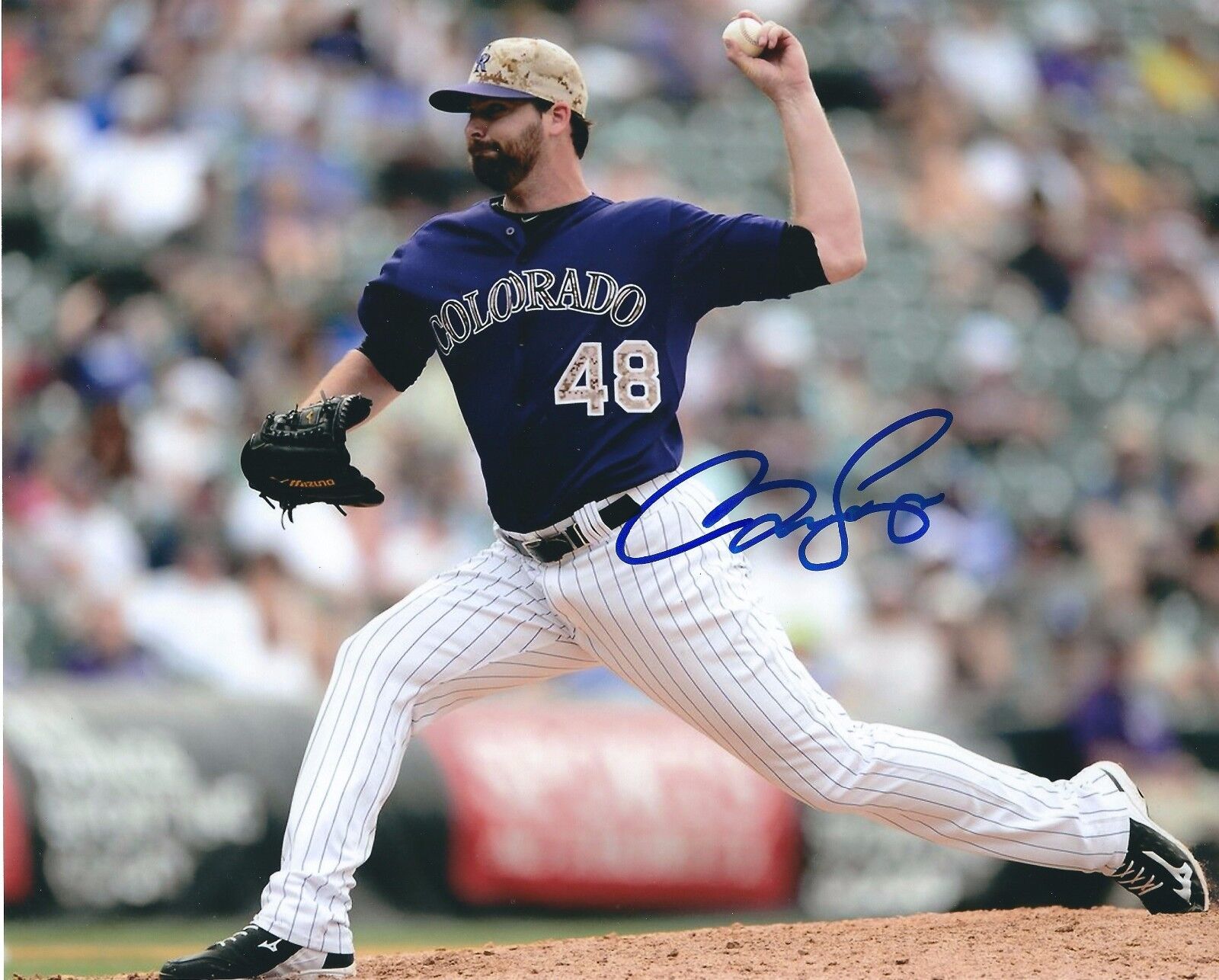 Signed 8x10 BOONE LOGAN Colorado Rockies Autographed Photo Poster painting - COA