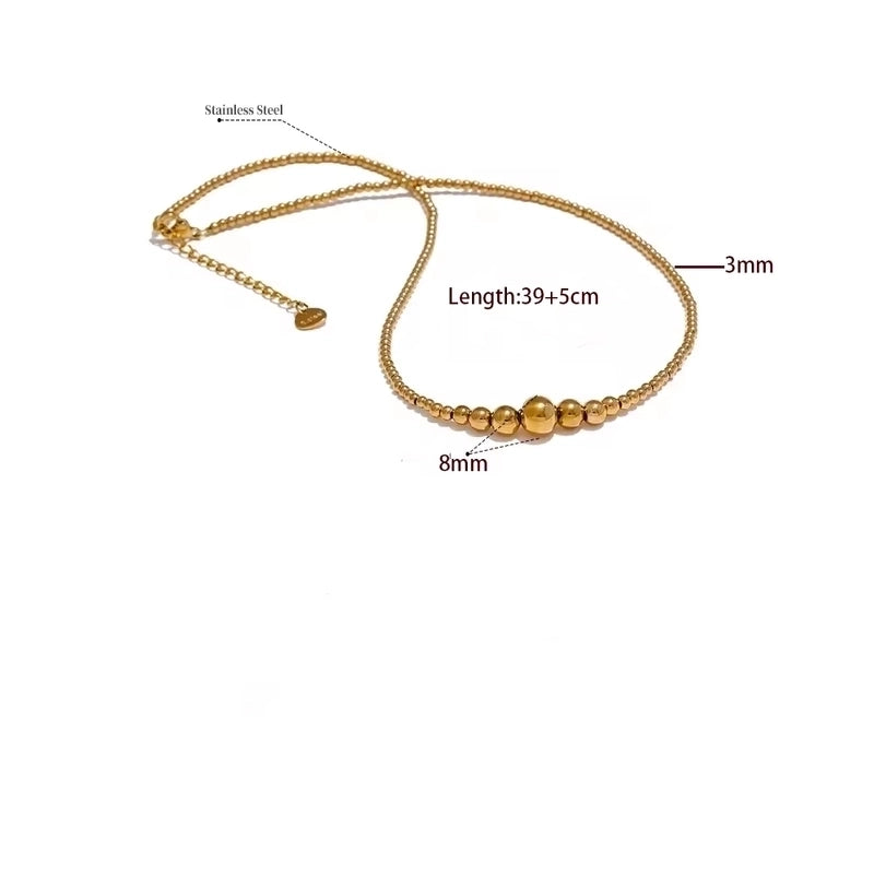 Casual Elegant Luxurious Round 302 Stainless Steel Necklace