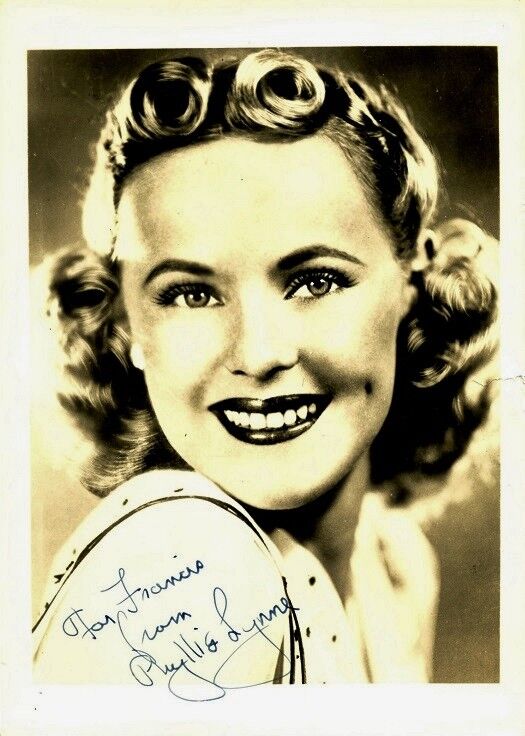 Vintage PHYLLIS LYNNE Signed Photo Poster painting