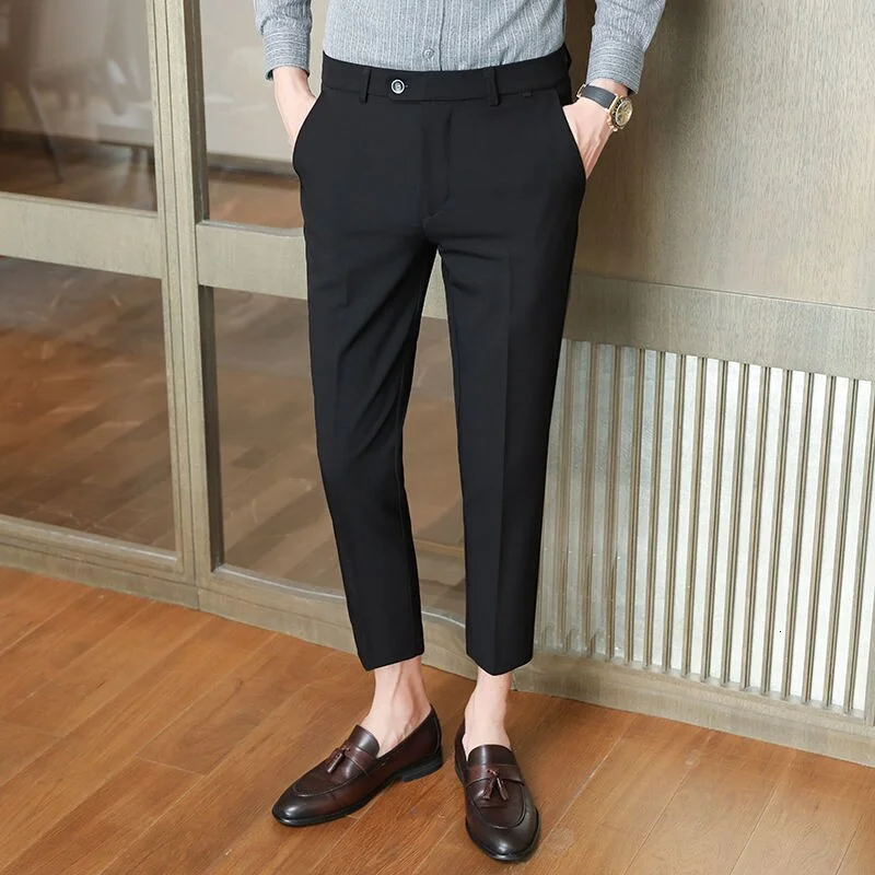 2021 Men's Pants Small Leg Trousers Solid Color Casual British Style Slim Business Spring And Autumn Recommend Surprise Price