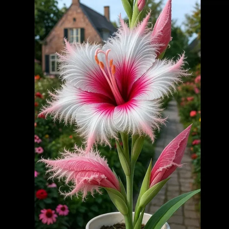 🪶Rare Feather-Edged Lily Bulbs &ndash; Stunning Pink & White Blooms, Easy to Grow