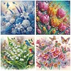 4Pack Flower-Crystal Rhinestone Diamond Painting(30x30cm)