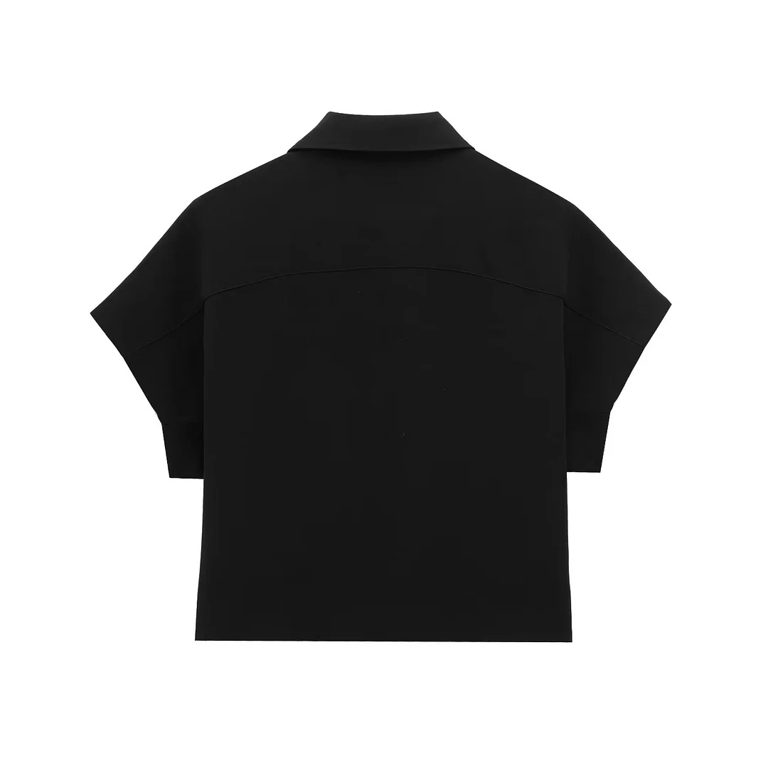 Nigikala Nigikala Spring New Women's Collar Short-Sleeved Short Coat Straight Trousers 8491053 8491054