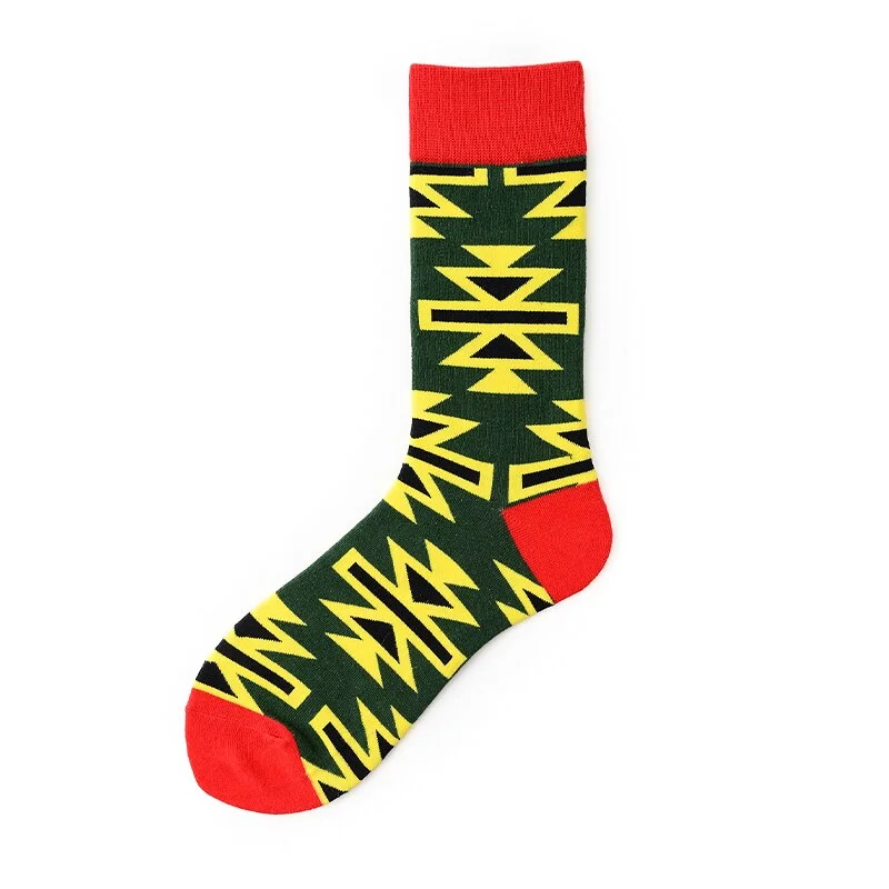 Unisex Painting Style Women Socks 100 Cotton Harajuku Colorful Kawaii Streetwear Full Socks Funny Cute Animal Striped 1 Pairs