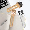 (US Only)6pcs Cartoon Animal Pattern 2D/Flat DIY Diamond Painting Ruler Bookmark Set