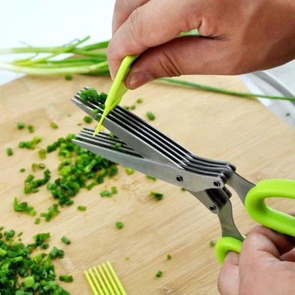 (💕Mother's Day Sale-50% OFF) Multi Blade Herb Scissors,BUY 2 GET 1 FREE ( 3 PCS)