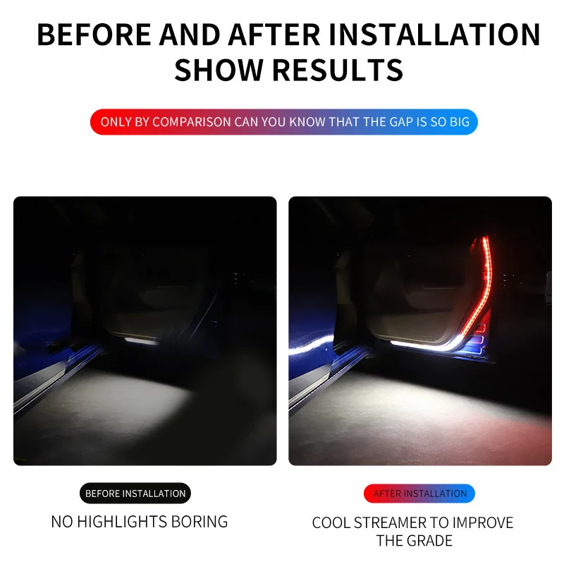 Car door welcome light flashing warning light