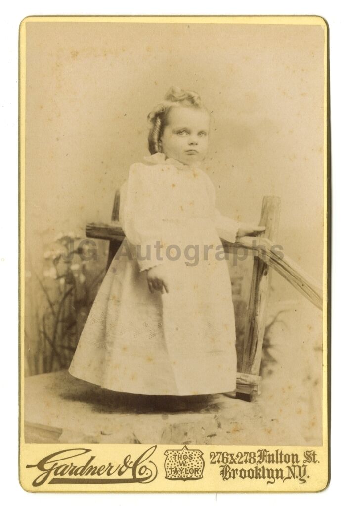 19th Century Children - Original 19th Century Cabinet Card Photo Poster painting - Brooklyn, NY