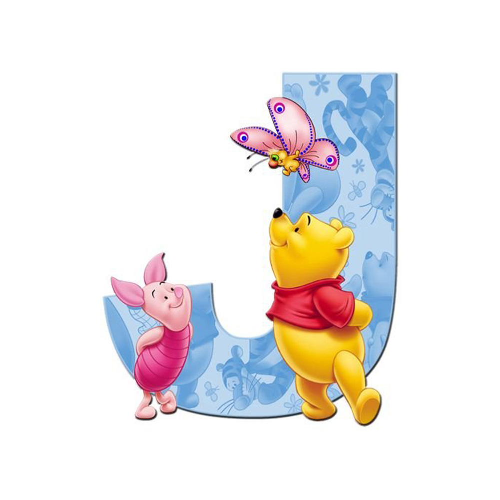 

30*30CM - Square Drill Diamond Painting - Cartoon Letter J, 501 Original