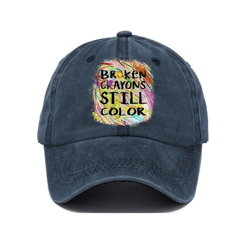 Comstylish Women's Broken Crayons Still Color Print Casual Baseball Cap