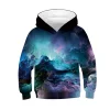 Kid Boys Girls Space Galaxy 3D Print Teen Hoodie