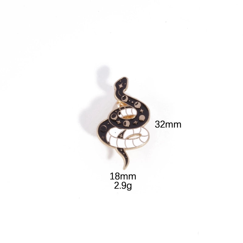 Retro IG Style Pin Sun Moon Snake Alloy Plating Unisex Brooches