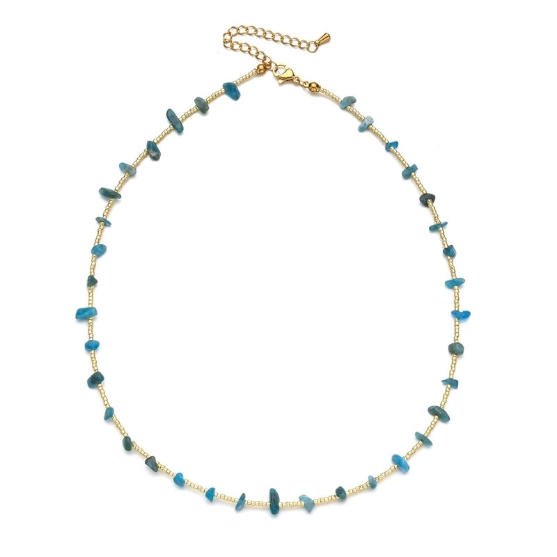 Stone Copper Geometric Necklace