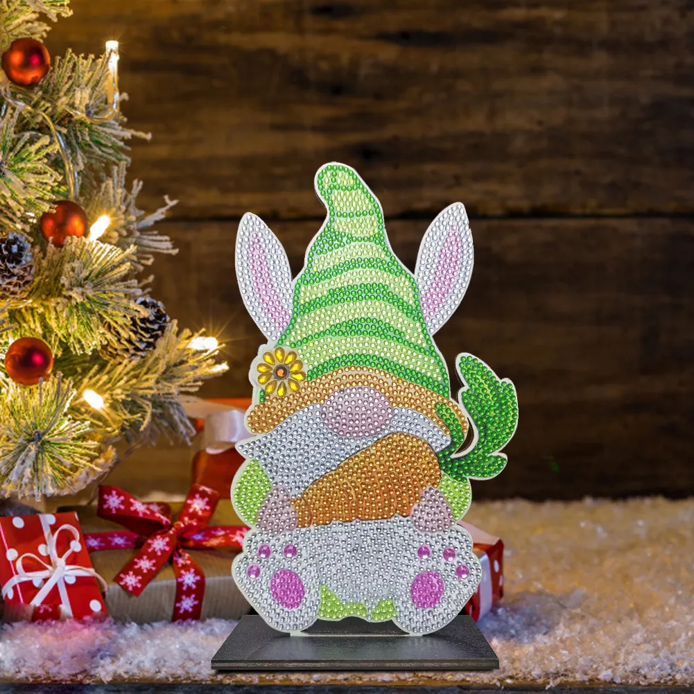 DIY Goblin Wooden Table Ornament Art Crafts Single Sided Home Decoration