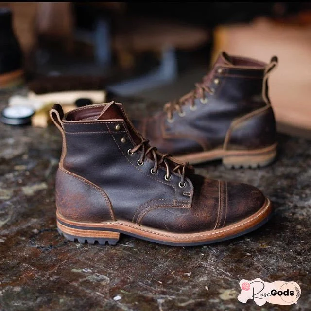 Cow Split Leather Men Boots Comfortable Boots Men Footwear Rubber Ankle Boots Men's Shoes