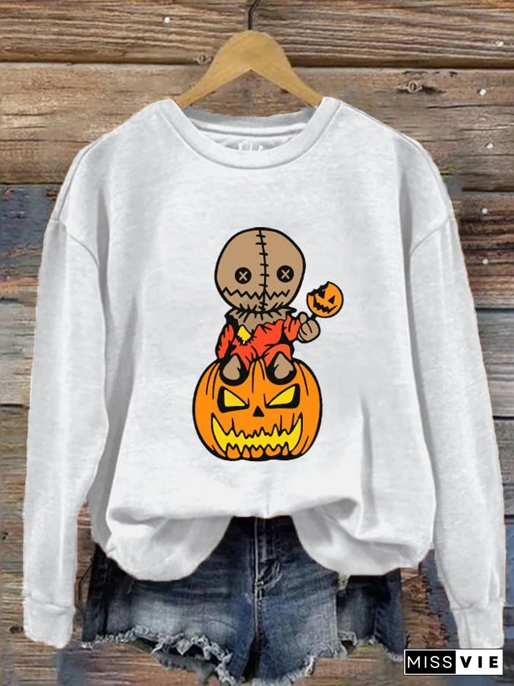 Women's Halloween trick or treat lollipop sweatshirt