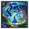 Alice And The Cheshire Cat-11CT Stamped Cross Stitch 40*40cm