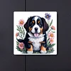 Chiot-Peinture au diamant de forage rond-30*30cm