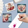 6Pcs Valentines Day Diamond Painting Greeting Card