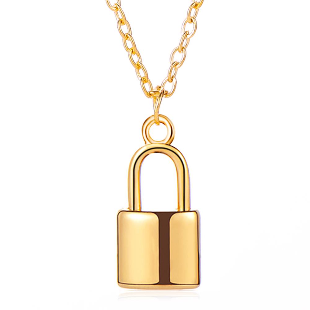 

Metal Lock Pendant Necklace Fashion Clavicle Chain for Unisex Jewelry Gift, Silver, 501 Original