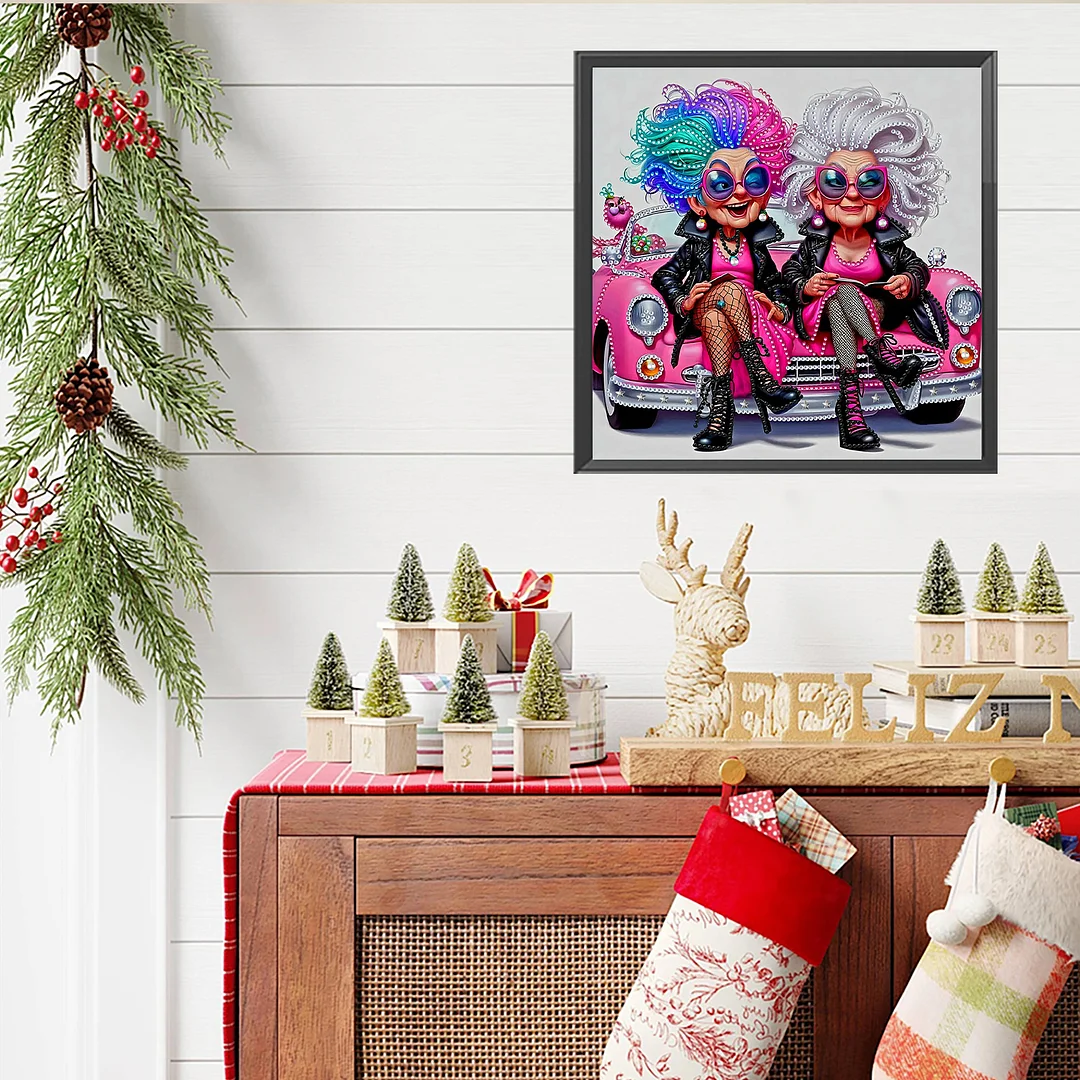 Grandma - Diamond Painting - Partial Special Shaped Drill(Canvas|30*30cm)