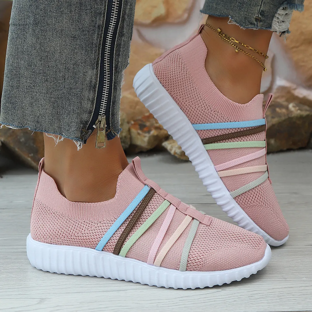 Breakj Breakj Women's Shoes Summer New Flying Shoes Large-Size Leisure Single Shoes Light Pedal Sneakers