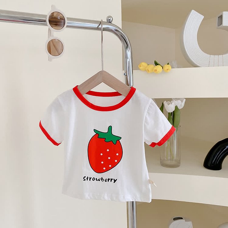 Baby Toddler Sister Match Strawberry Tee