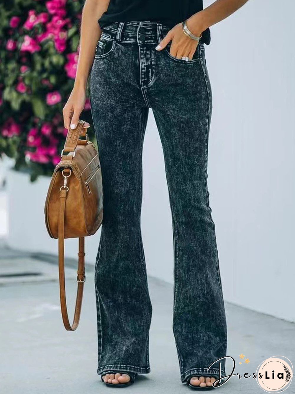 Women's High Waisted Stretchy Flare Jeans