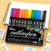 Dual Line Outline Markers with Shimmering Effect Sparkle Doodle Shimmer Marker Drawing Pens for Journaling Coloring Art Planning Supplies