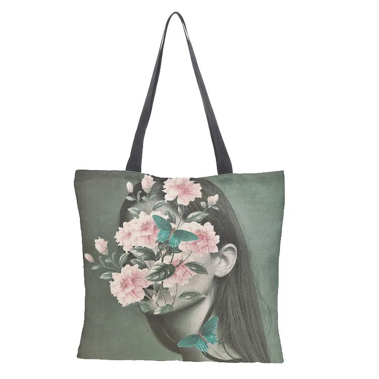 Linen Eco-friendly Tote Bag - Abstract