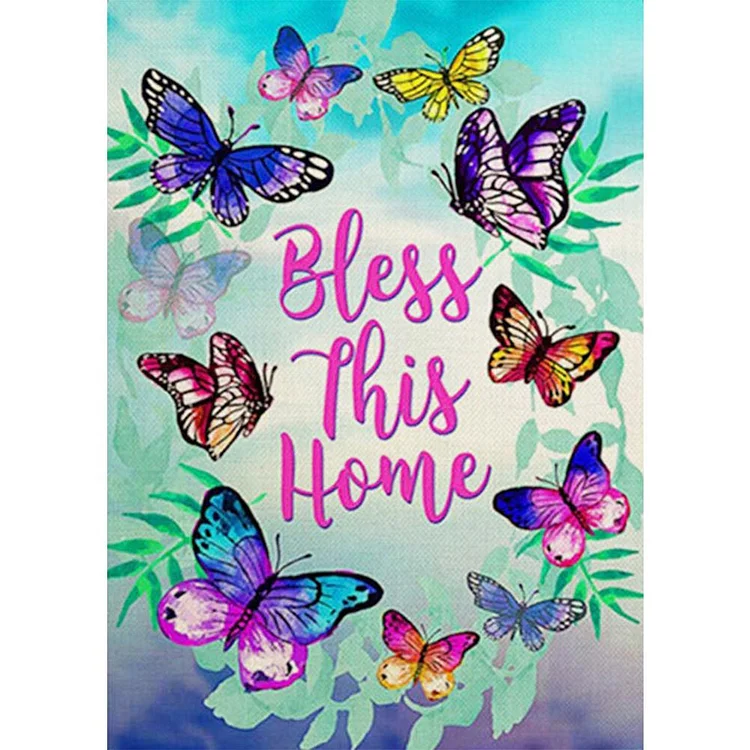 Bless This Home - Full Round Drill Diamond Painting - 30x40cm(Canvas)