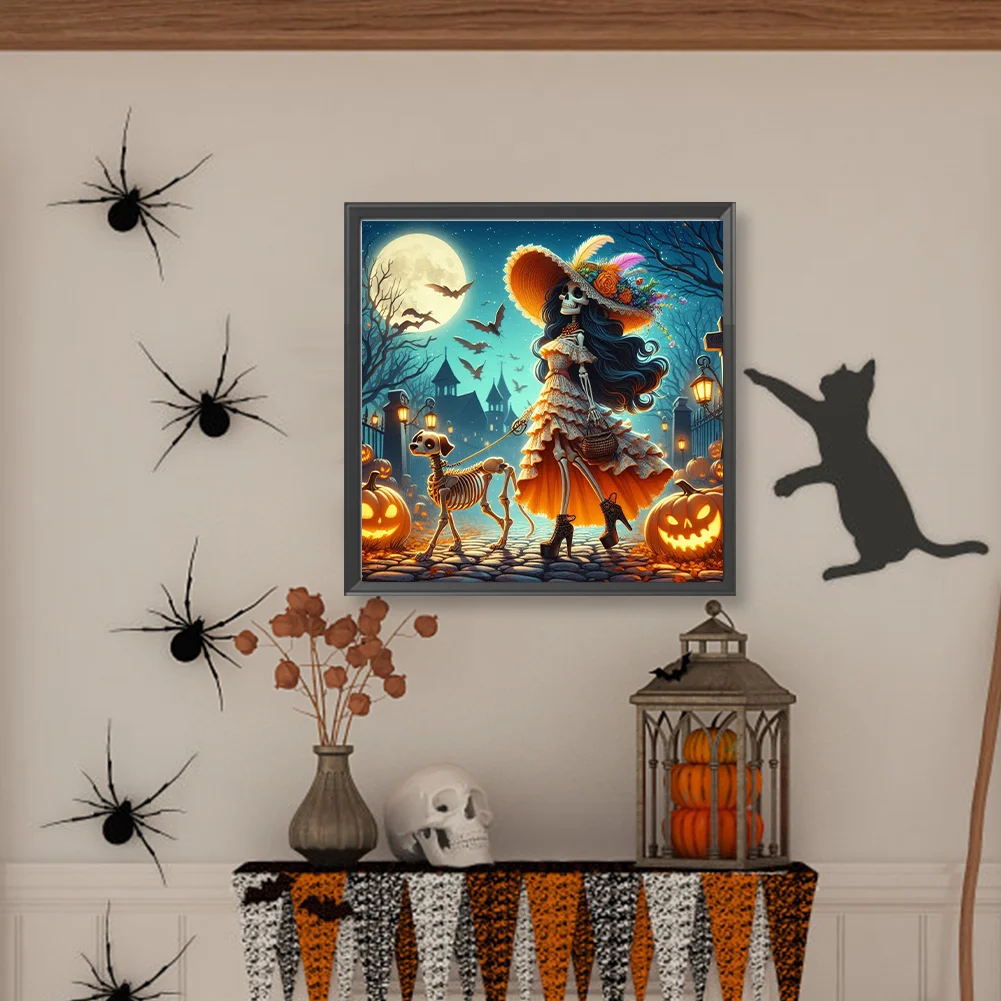 Diamond Painting - Full Round Drill - Skull Beauty(Canvas|40*40cm)