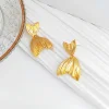 Stylish Fish Tail Golden Earrings
