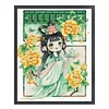 【Limited Stock Sale】Peony Girl-14CT Stamped Cross Stitch Egyptian Cotton 49*59cm/19.29*23.23in tapestrymarket