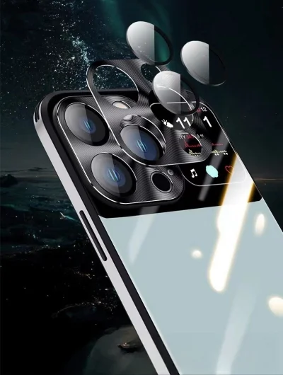 Apple 14/15 straight edge glass phone case