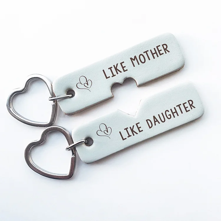 Mother & Daughter Heart Keychain Set Funny Keychain Gift Set