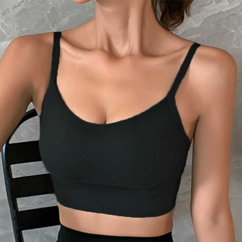 Women Fashion Tank Crop Tops Camisole Comfortable Female Push Up Crop Tops Girls Lounge Solid Color Wire Free Top Streetwear