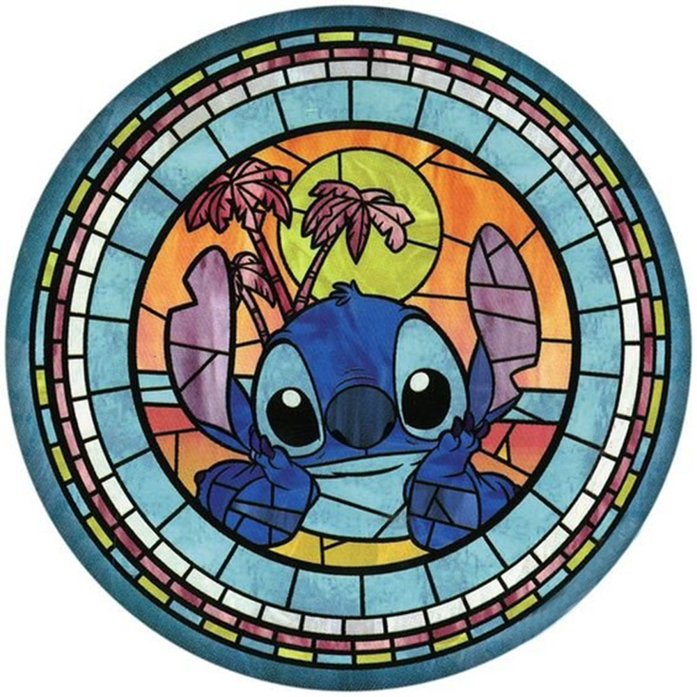 

Cartoon Blue Stitch - Round Drill Diamond Painting - 30*30CM, 501 Original