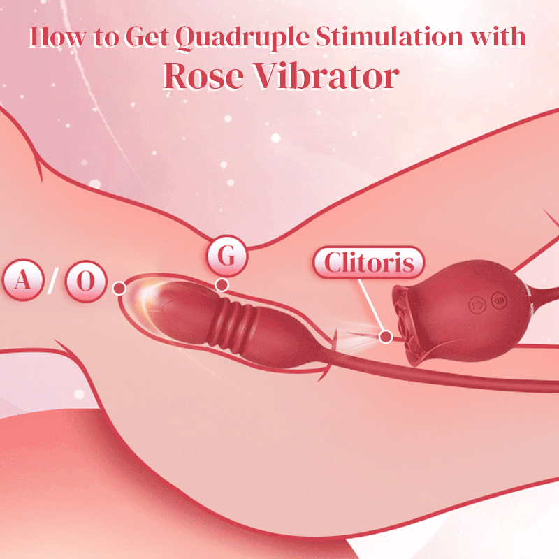 Dual Vibe Rose Sex Toy for Women G-Spot & Clit Vibrating Dildos Health Care Products
