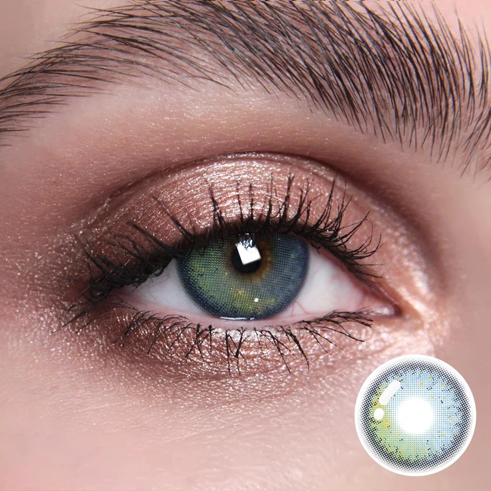 Glitter Blue Contact Lenses(12 months wear)