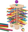Game Math Educational Toy Wooden Board Game, 42 Colorful Sticks Dice, for Kids Ages 3 4 5 6