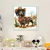 Cowboy Dachshund-11CT Stamped Cross Stitch 40*40cm/15.75*15.75in tapestrymarket