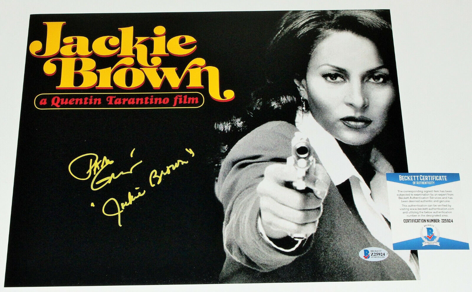 PAM GRIER SIGNED 'JACKIE BROWN' 11x14 MOVIE Photo Poster painting ACTRESS PROOF BECKETT COA BAS