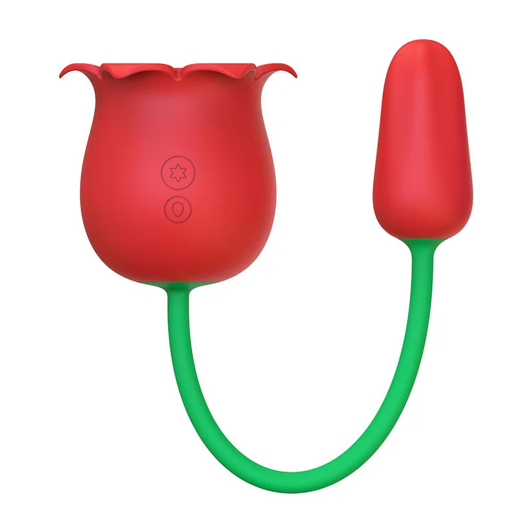 Rose Dildo Female Masturbator Clitoral Massager Sucking Vibrator
