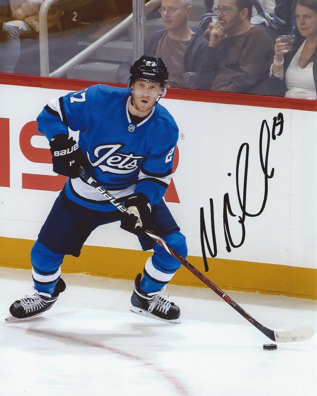 Nikolaj Ehlers Signed 8x10 Photo Poster painting Winnipeg Jets 3rd Jersey Autographed COA